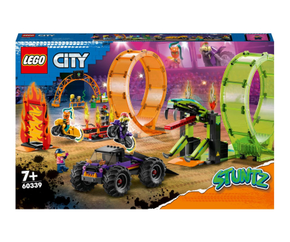 Klocki LEGO® LEGO City 60339 Kaskaderska arena z dwoma pętlami